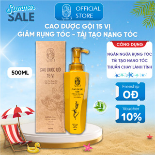 Dầu Gội Cao Dược Gội 15 Vị Thảo Dược AUNTIE 3 VIETNAM Hỗ Trợ Giảm Rụng Tóc (chai 500ml)
