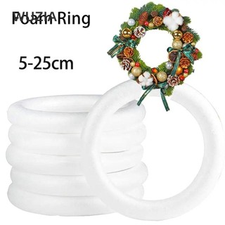 WUZIA 1 Chiếc Vòng Xốp, Vòng Hoa Tròn Polystyrene DIY Handmade, 5 / 7 / 8 / 10 / 12 / 15 / 17 / 20cm Trắng Cho Đồ Trang Trí Tiệc Cưới