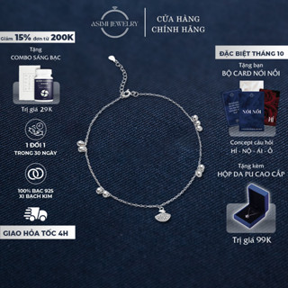 Lắc chân bạc Ý Quạt Chuông Leng Keng Asimi, Lắc chân tinh tế nữ tính Jingle Chime LC11