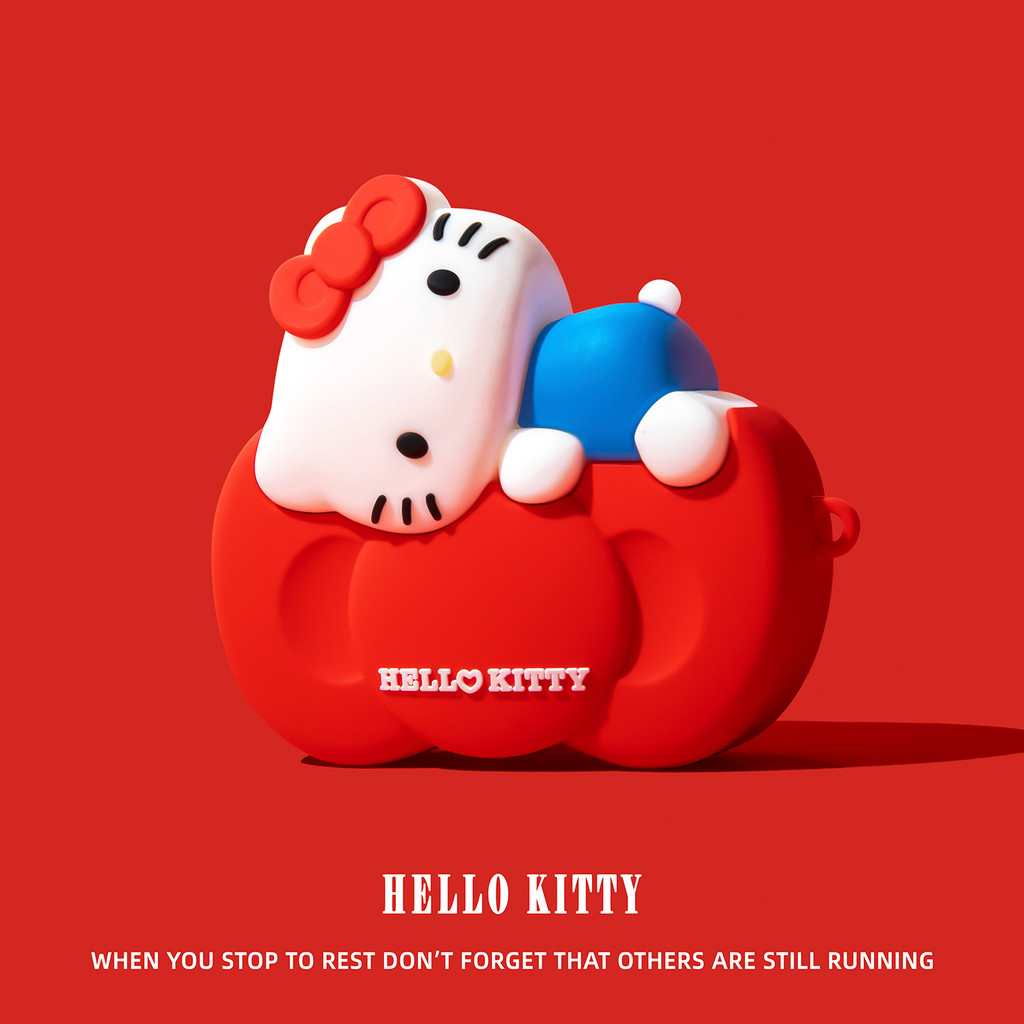 Dành Cho Beats Studio Buds Ốp Lưng Hoạt Hình Cung Đỏ hellokitty Beats Studio Buds plus Silicon Mềm V