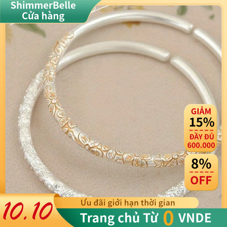 ✨ShimmerBelle ✨ Vòng tay nguyên chất vẽ vàng nghệ thuật, phong cách Trung Hoa với họa tiết hoa anh đào mới​​ Phong Cách Hàn Quốc Siêu Xinh Mới vòng tay nữ Thiết Kế Nhỏ Cao Cấp Ấn Tượng Tinh Tế ​​phong cách lạnh ​​sang trọng nhẹ nhàng đơn giản Ánh Sáng ​