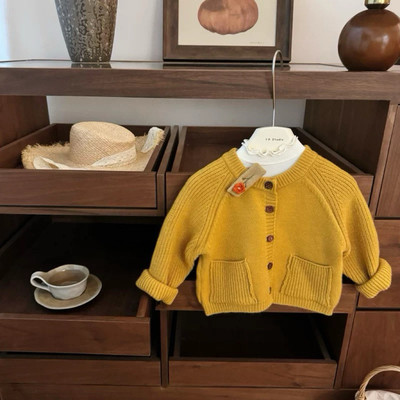 Set Thu Đông Áo Len Cardigan Quần Ống Rộng Cho Bé Gái 1-8 Tuổi MINTSCLOSET Quảng Châu - GA2452