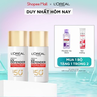 Bộ 2 Sữa Chống Nắng Phổ Rộng Vô Hình Thoáng Da, Kháng Mọi Tác Động UV Invisible Resist SPF 50+ PA++++ L’Oréal Paris 50ml