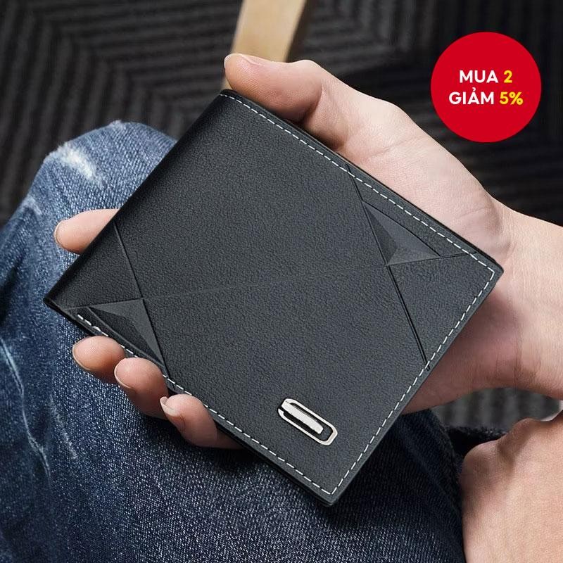 Ví da nam mỏng - Bộ tổ chức nhiều ngăn thẻ với túi đựng tiền xu | Giữ tiền mặt và thẻ