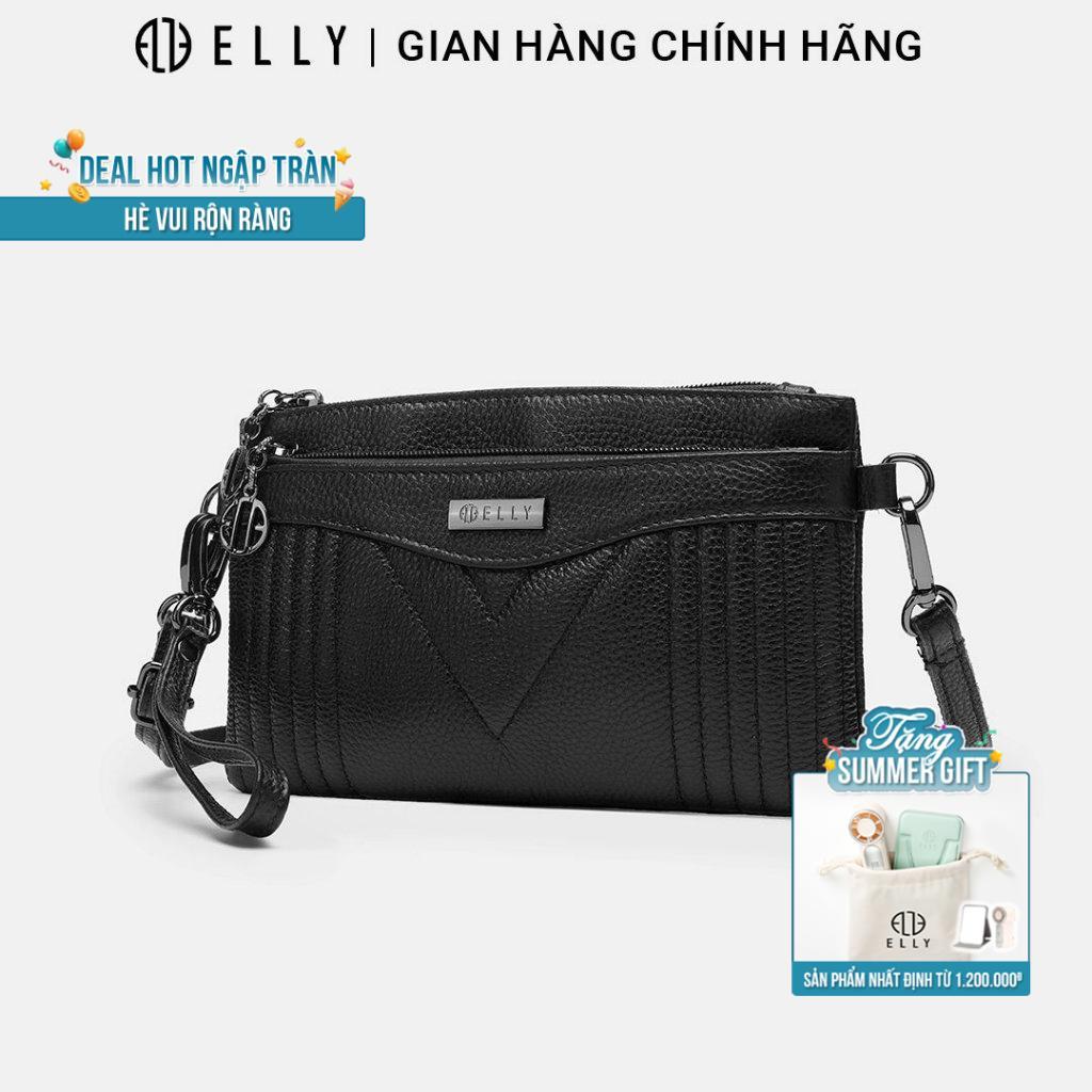 [ELLY] Túi clutch nữ cao cấp da thật ELLY- EC71