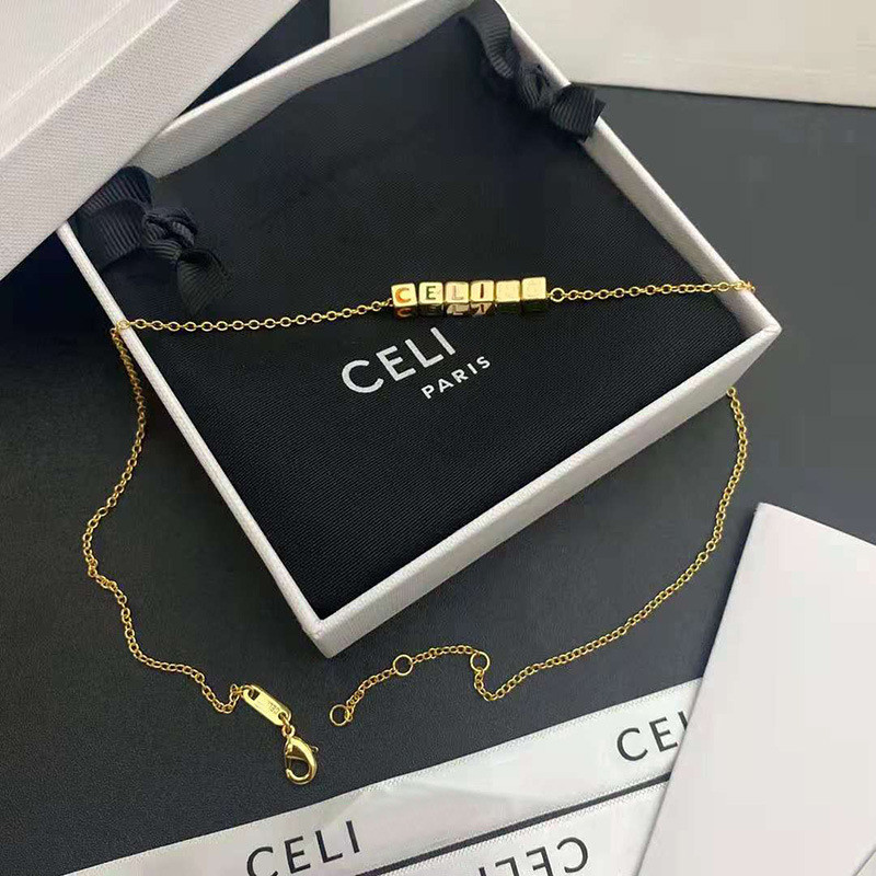 RDTQ New personalized colorful cube necklace with dice and letter designs, trendy style