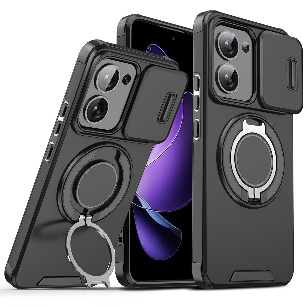 Dành Cho Xiaomi Poco C71 Ốp Lưng Poco C71 Vỏ Poco C71 Vòng Từ Tính Giáp Trượt Ống Kính Máy Ảnh Magsa