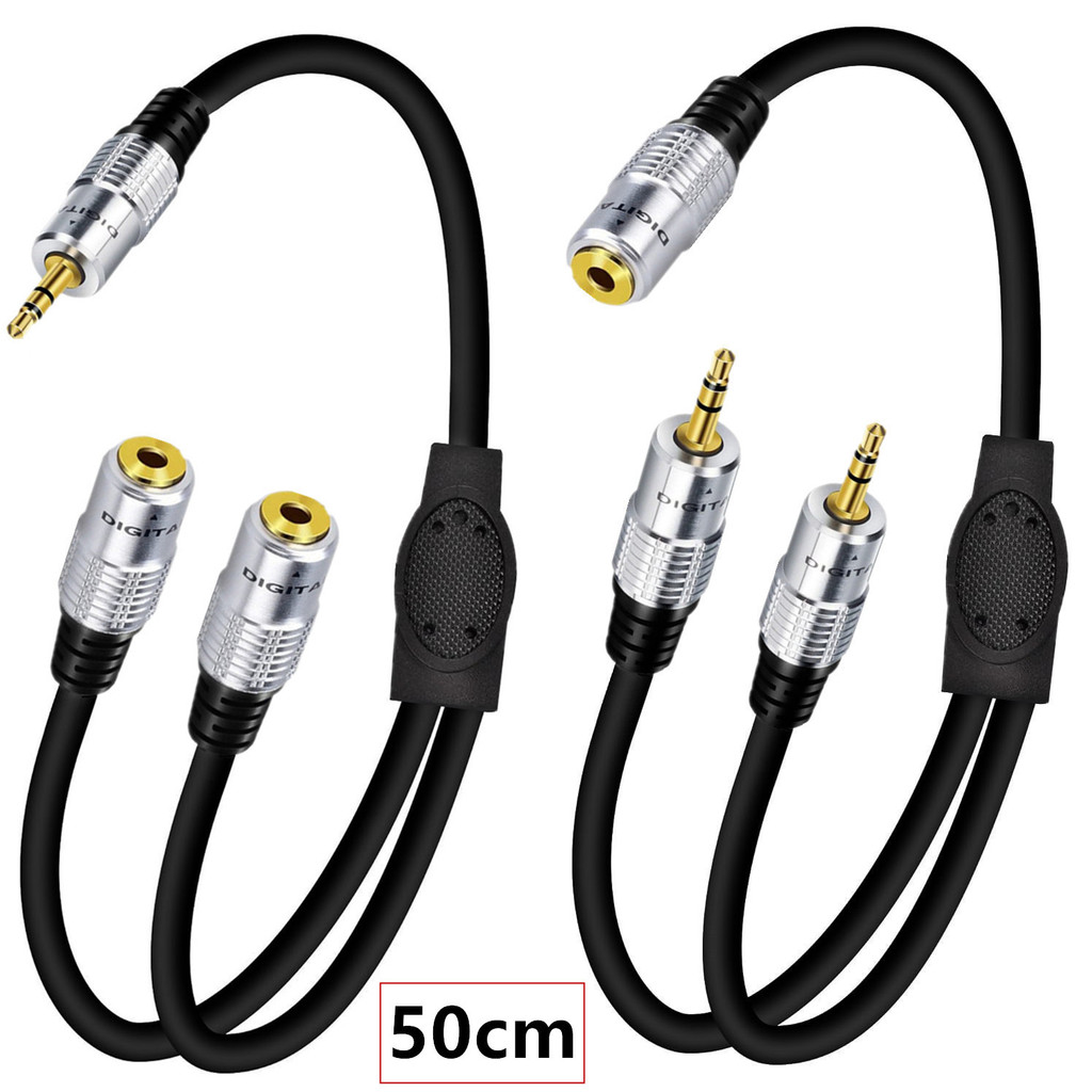 Cáp âm thanh nổi 3,5mm One Point Two 0,5m|Cáp âm thanh loại Y One Male to Two Female / One Female to