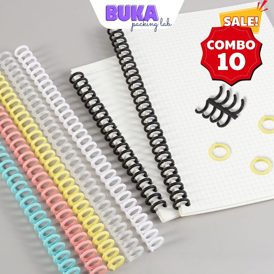 Combo 10 Còng nhựa mềm 30 lỗ làm sổ còng A4 B5 A5 phụ kiện sổ tay, sổ còng