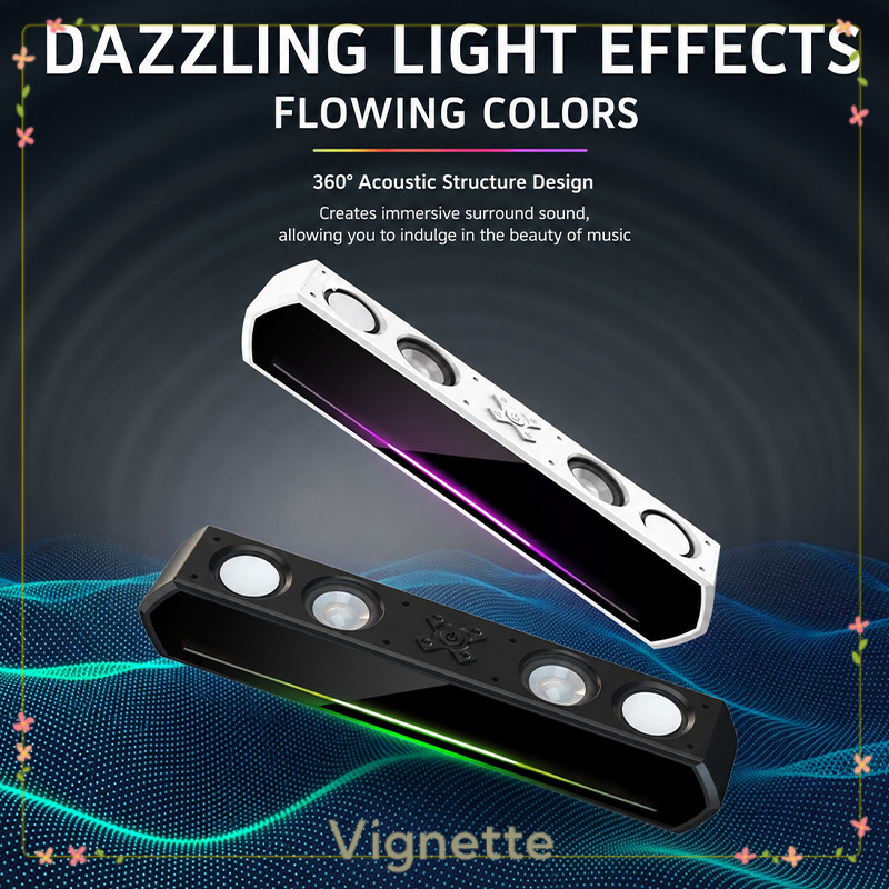 [Vignette] - COD JK-1119 Quad Driver Loa Bluetooth Bass nặng Máy tính để bàn Loa không dây Soundbar 