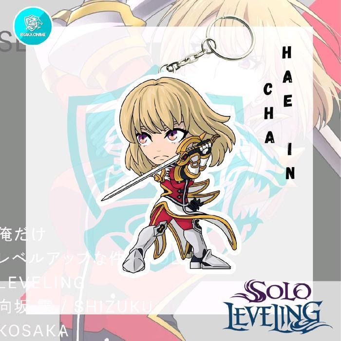 Keychain Acrylic Anime Solo Leveling - Sung Jin Woo, Cha Hae In Ganci Anime Akrilik - Cha Hae In