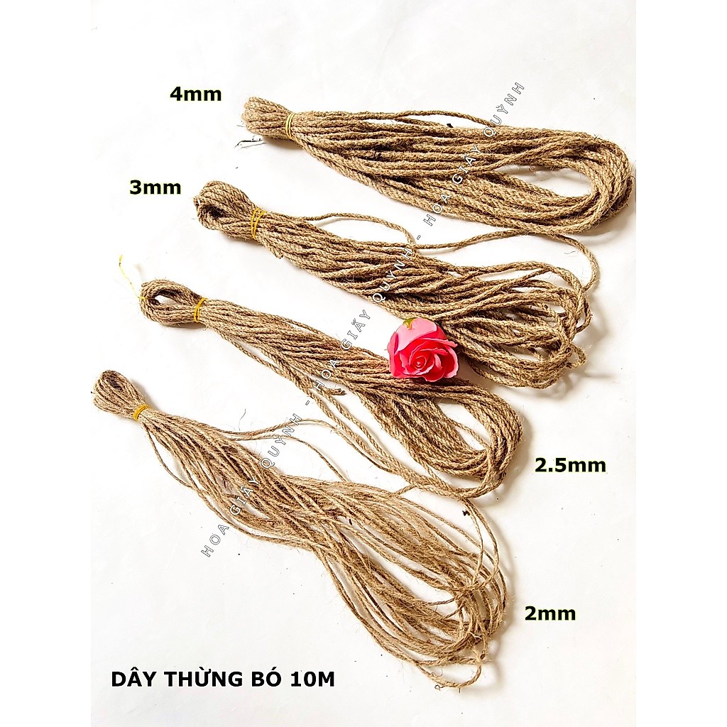 Bó 10m dây thừng 2mm/2.5mm/3mm/4mm