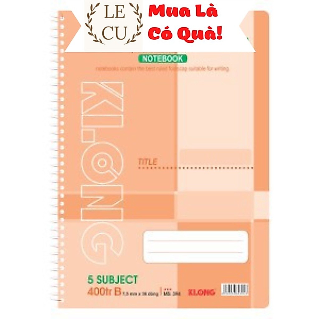 Sổ lò xo đơn A4 - 400 trang; MS: 394