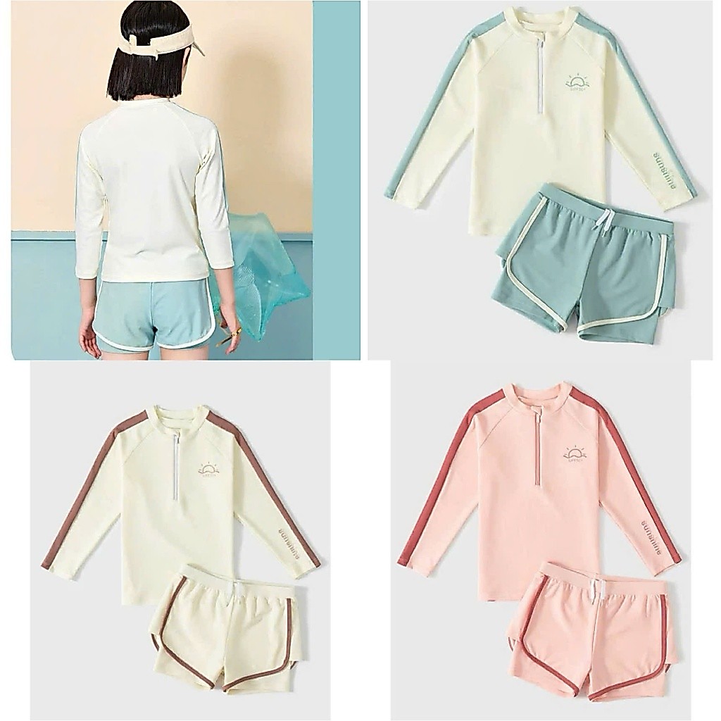Đồ Bơi Mẹ Bé Giữ Nhiệt Size 15kg - 60kg Quần 2 Lớp, Đồ Bơi Cho Bé Phong Cách Thể Thao - Bộ Bơi Trẻ E
