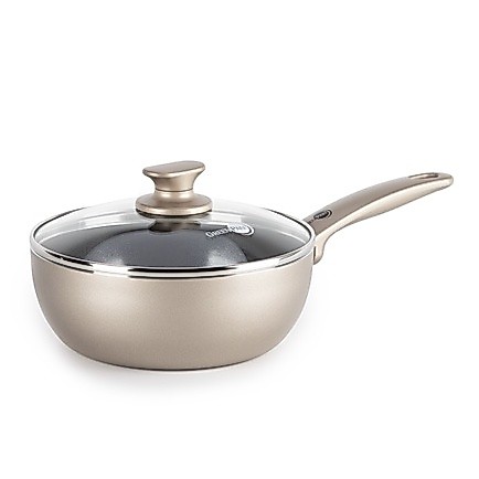 Chảo chống dính ceramic cao cấp GreenPan Cam.Bronze 20cm sâu có nắp - 681496
