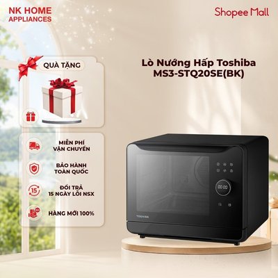 Lò Nướng Hấp Thông Minh Toshiba MS3-STQ20SE(BK) 20L - Chiên Hơi Nước - Đa Chức Năng | BH Chính Hãng