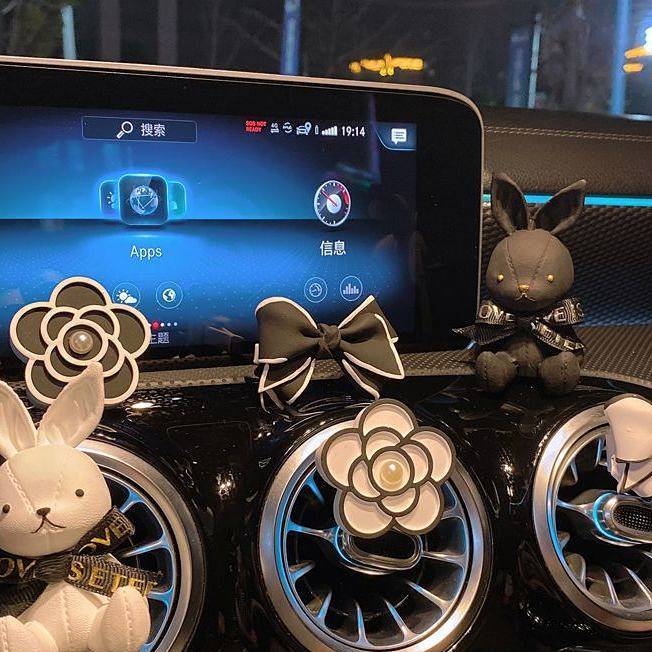 Leather Rabbit Perfume Aromatherapy Air Conditioning Air Outlet Car Fragrant Stone Long-Lasting Ligh