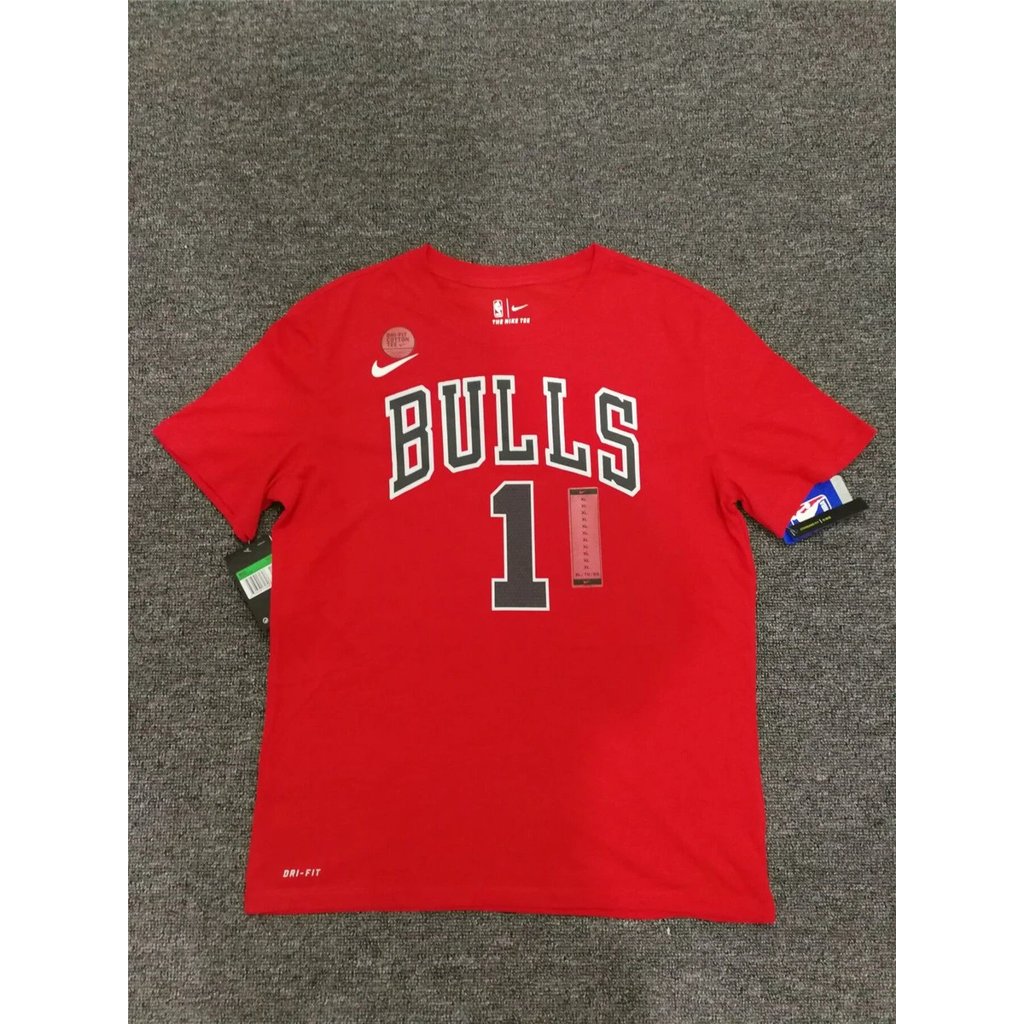 Áo đấu hoa hồng Chicago Bulls thoáng khí khô nhanh No. 1 Red Raven No. 8 Huấn luyện bóng rổ Thể thao