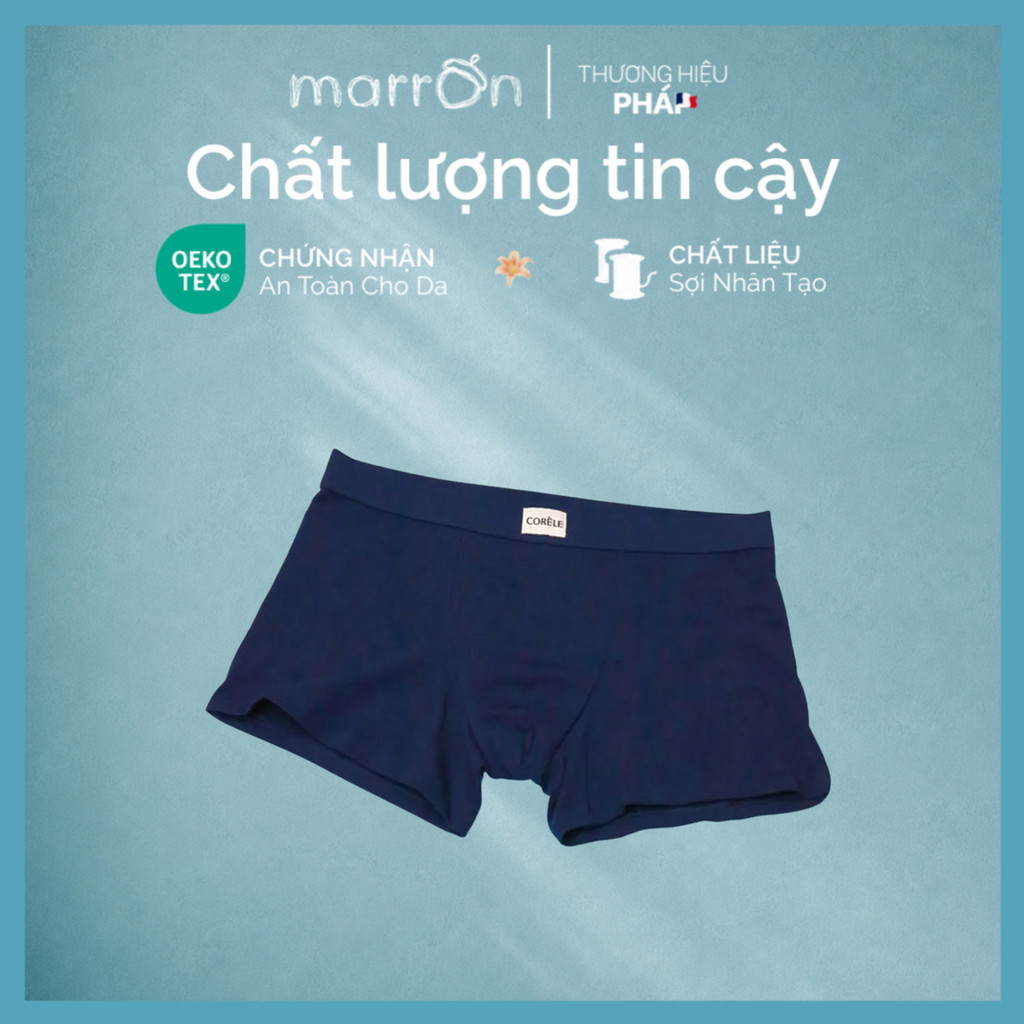 Quần lót nam boxer cotton co giãn – Mềm nhẹ, thấm hút, thoải mái cả ngày | MARRON CA-M09