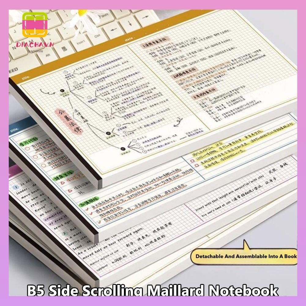 DIACHAVN 20 Tờ / Sách B5 Notebook, Notepad có thể xé ngang, Miếng ghi nhớ viết B5 đa chức năng Học s