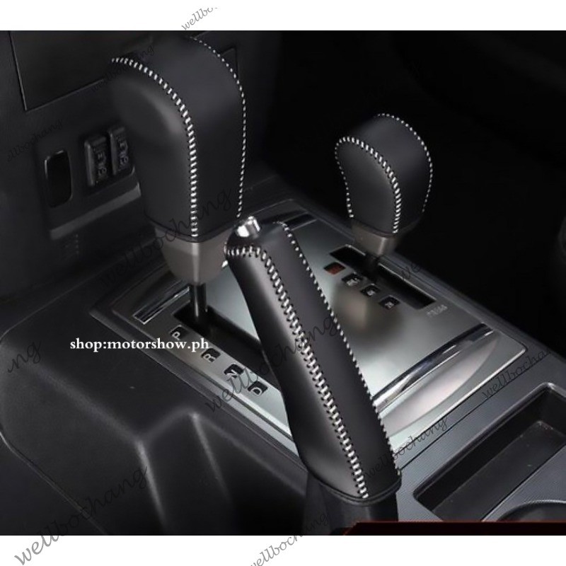 Pajero Bánh Răng Dịch Chuyển Núm Sang Số Cần Số Bao Da PU 3 Chiếc Cho Mitsubishi Pajero V93 V87 V97 
