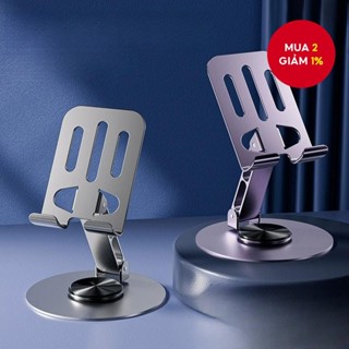 360° Giá đỡ điện thoại bằng kim loại xoay Xoay và có thể gập lại Giá đỡ điện thoại hợp kim lười Máy tính bảng để bàn Giá đỡ phát trực tiếp