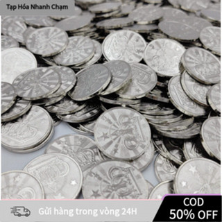 Thẻ Xu Máy Game Trò Chơi 1 bộ 10 cái, Kích Thước Đường Kính 25mm Và Trọng Lượng 5,5g, Chất Liệu Thép Không Gỉ, Mới 100%,