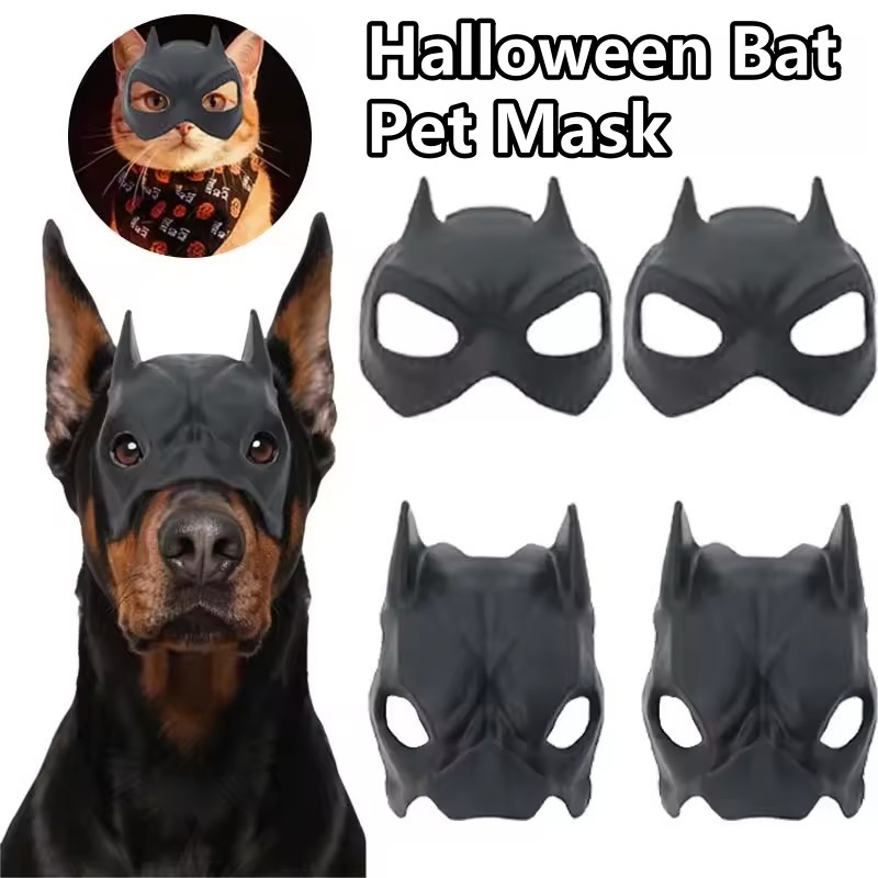 Mới Batman Hood Long Full Face Pet Mask Halloween Party Show Đạo cụ ngộ nghĩnh