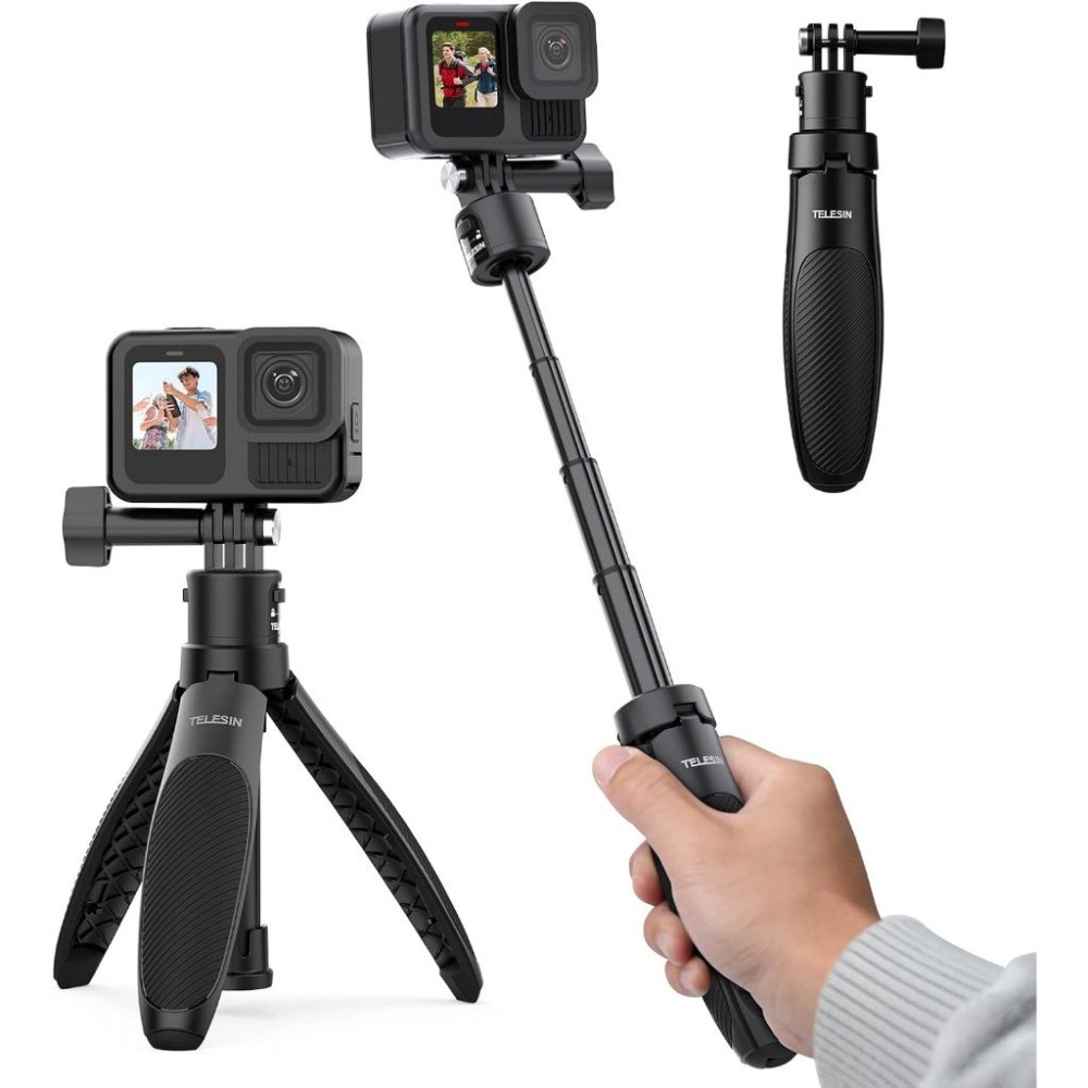 TELESIN Mini Quick Release Selfie Stick Tripod Di động có thể điều chỉnh độ dài cho DJI Osmo 360 / I