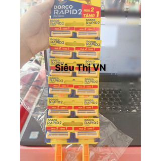 Vỉ 12 Bàn cạo râu du lịch lưỡi kép dorco cực sắc