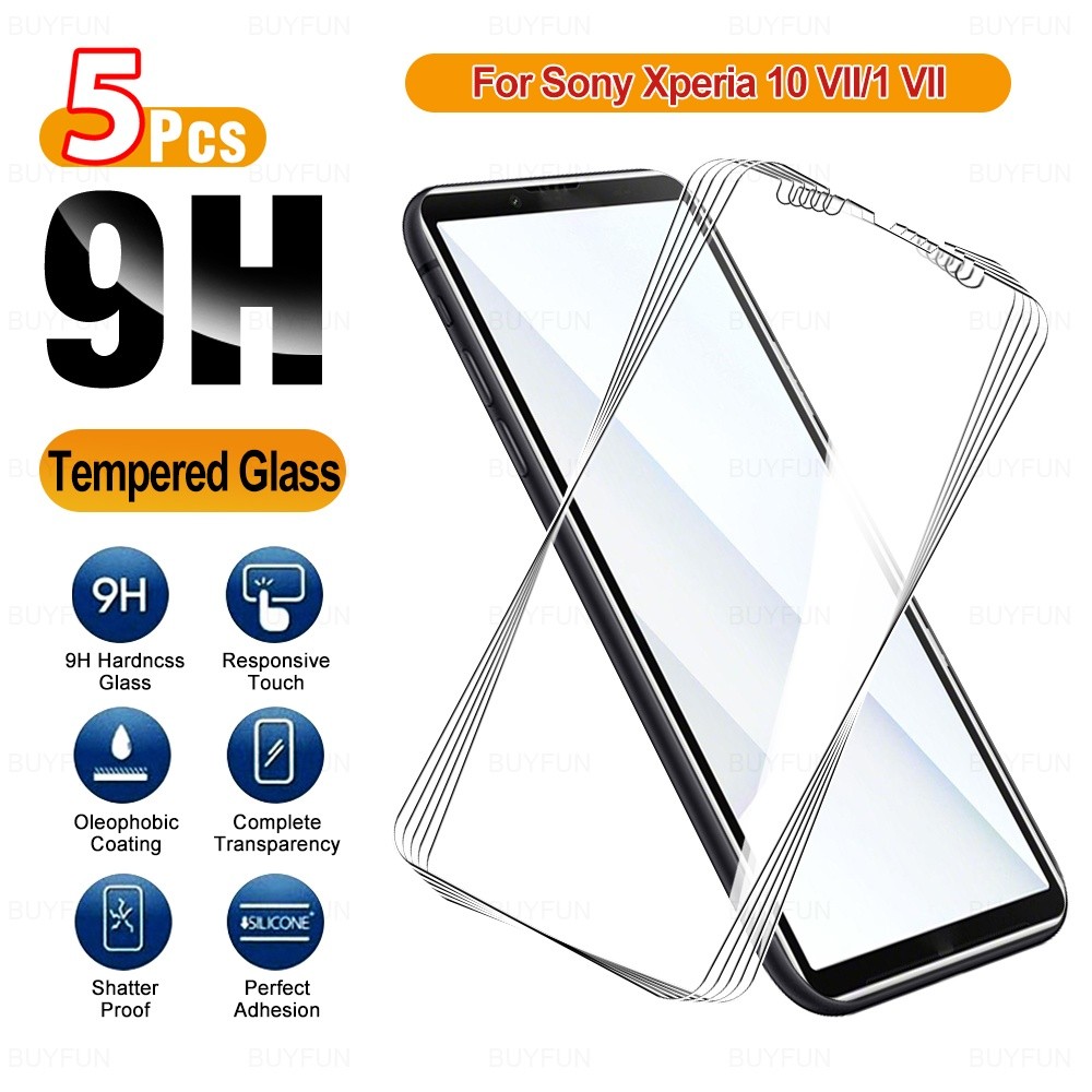 Bộ 5 Miếng Bảo Vệ Màn Hình Cho Sony Xperia 10 VII 10VII 6.1 "Phim Bảo Vệ Mặt Trước Xperia 1 VII 1VII