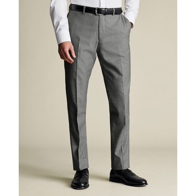 CHARLES TYRWHITT - Quần âu nam Ultimate Performance Sharkskin_SUT0314-GRY