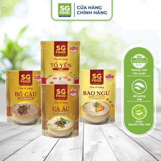  Lốc 4 gói cháo Bổ Dưỡng Ăn Liền mix vị SG Food  Bồ câu tổ yến cá hồi gà ác bào ngư  