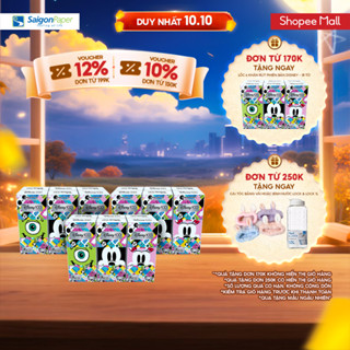 Combo 18 Gói Khăn giấy lụa rút trên Bless You Selection Disney - 18 tờ (3 lốcx6 gói)