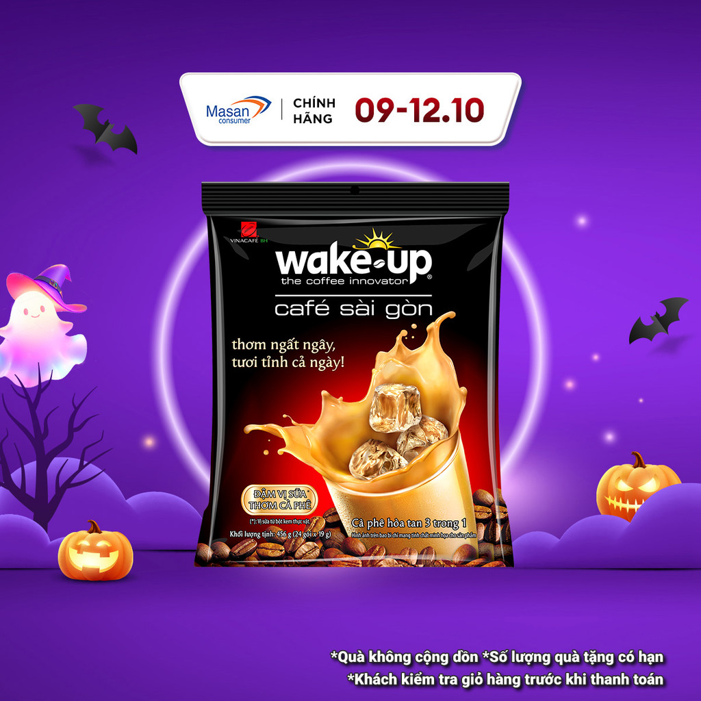 Cà phê Wake up Sài Gòn - Túi 24gói x 19gr