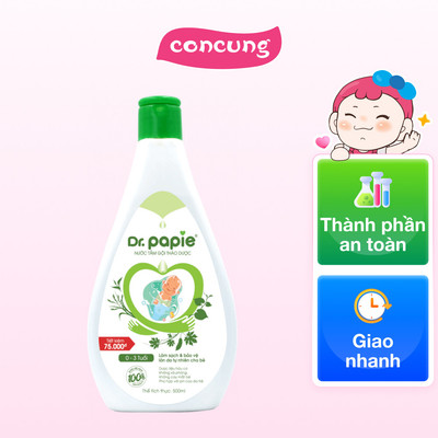 Nước tắm thảo dược Dr.Papie 500ml
