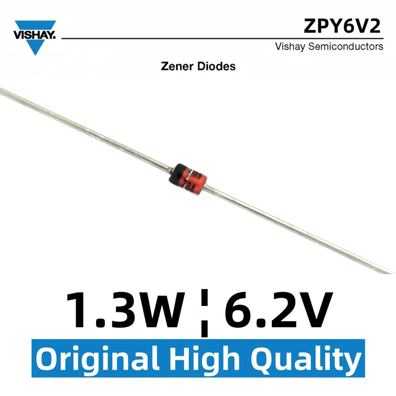 Bộ 50 Mới Vishay ZPY6V2-TAP 1.3W In-line Zener Diode 1N4735A 1N4735 6V2 6.2V DO-41 Diode Điều Chỉnh 