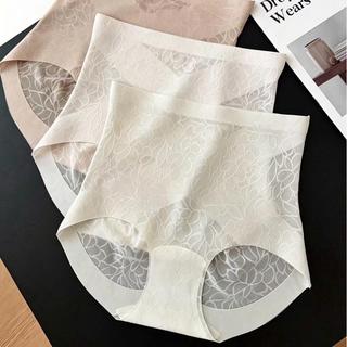 9822#(set 5) Quần lót cạp cao không đường may Jacquard ren mềm cao cấp . Nâng, siết eo . Kháng khuẩn 10A