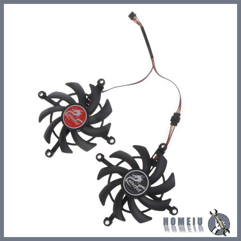 HOMEIU PVA080E 4Pin 12V GPU Quạt Làm Mát Cho Nhiều Màu Sắc GeForce RTX 3060 Ti RTX3060 DUO 12G V2 L-
