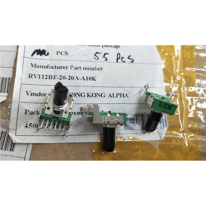 ALPHA RV112BF-20-20A-A10K-13F Ngang Kép Điện Áp A10K6 Tay Cầm Chân Chiều Dài 13MMF
