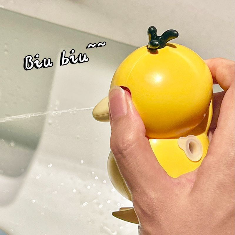 TQ~Collectible Internet-famous Psyduck press water gun toy for bathing, water play, and water battle