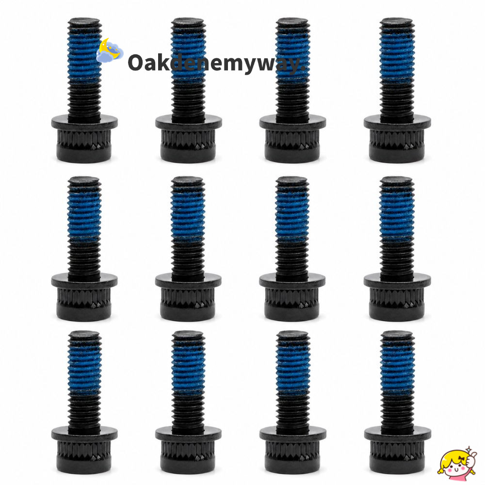 OAKDENEMYWAY 12 Bu lông kẹp phanh, Vít gắn phanh đĩa M6x18mm M6 X 18mm, Màu đen Dễ dàng lắp đặt Vít 