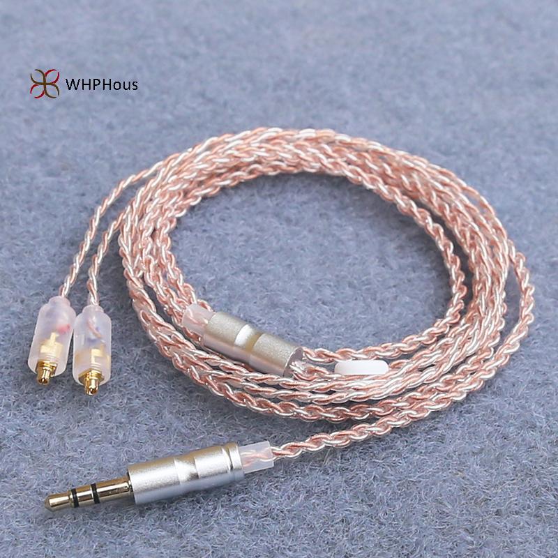 < WHPHous-t > Cáp nâng cấp tai nghe HiFi MMCX 3.5mm 1.2m Cáp lõi mạ bạc cho Sennheiser IE200 / IE300
