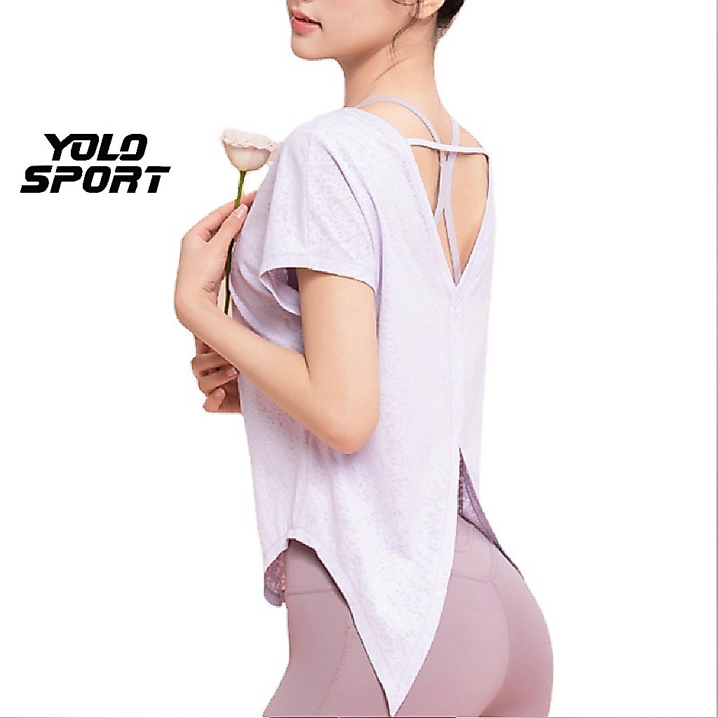 Áo Tanktop Tập Gym Nữ Tank Top Croptop Lưới Mặc 2 Kiểu Buộc Eo Nơ Phía Sau Cá Tính Vải Thun Mỏng Tho