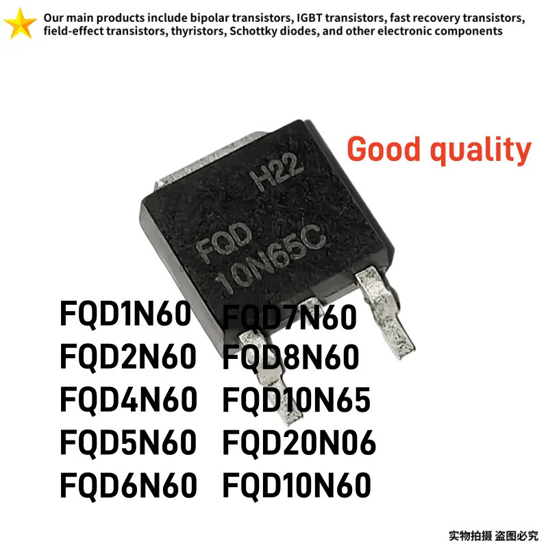 5 Chiếc FQD1N60 FQD2N60 FQD4N60 FQD5N60 FQD6N60 FQD7N60 FQD8N60 FQD10N65 FQD20N06 FQD10N60 TO-252 Hi