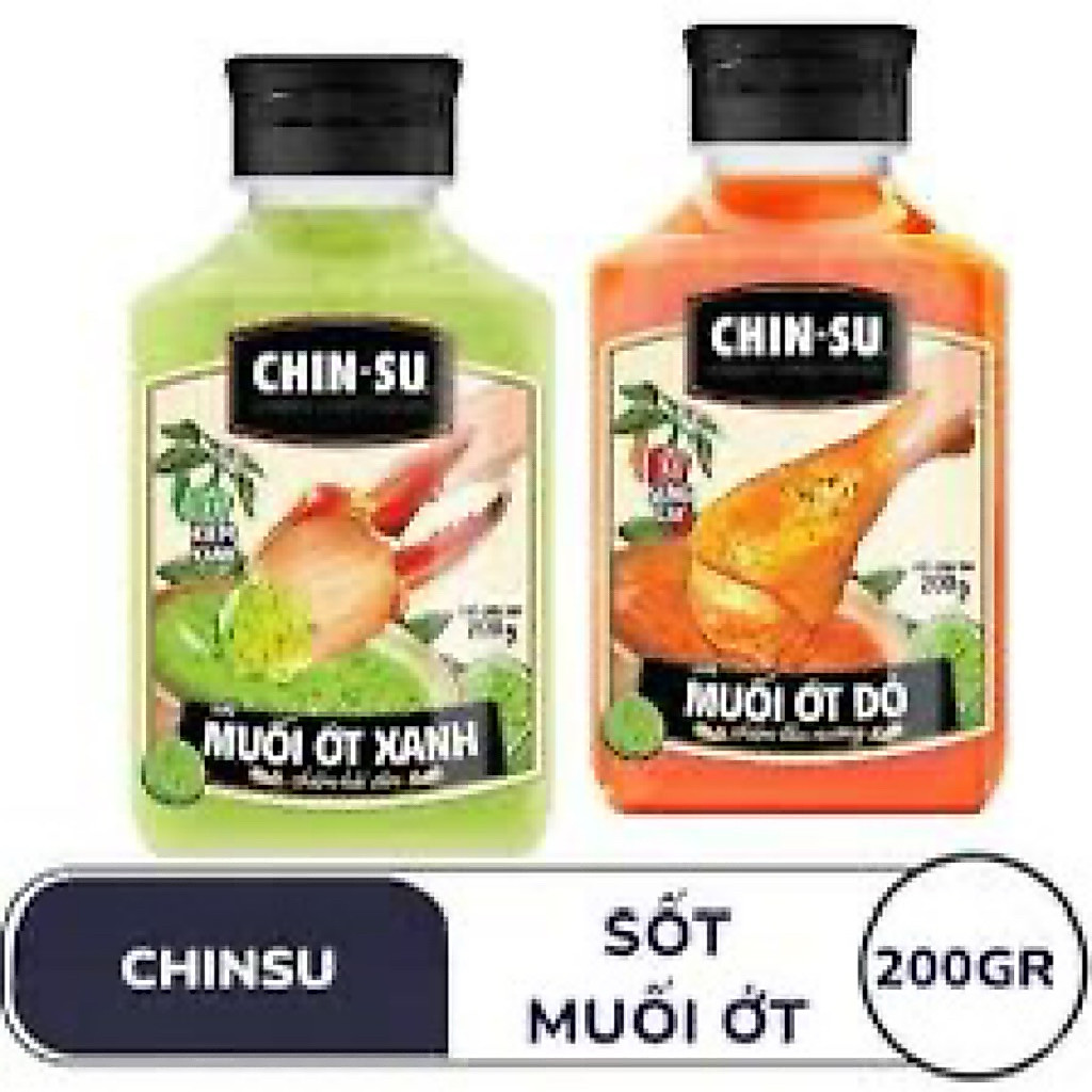 Xốt Chinsu Muối Ớt Đỏ và Xốt Chinsu Muối Ớt Xanh