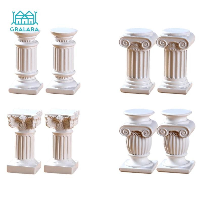 Grara 2 Miếng Cột La Mã Cột Hy Lạp Tượng Nhỏ Ảnh Chống Đỡ Nghệ Thuật Trang Trí Cột La Mã Cổ Điển Trụ