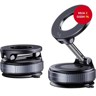 Giá đỡ điện thoại ô tô từ tính có thể điều chỉnh và gập lại, nam châm N52, có thể xoay 360 độ, đế hút chân không.