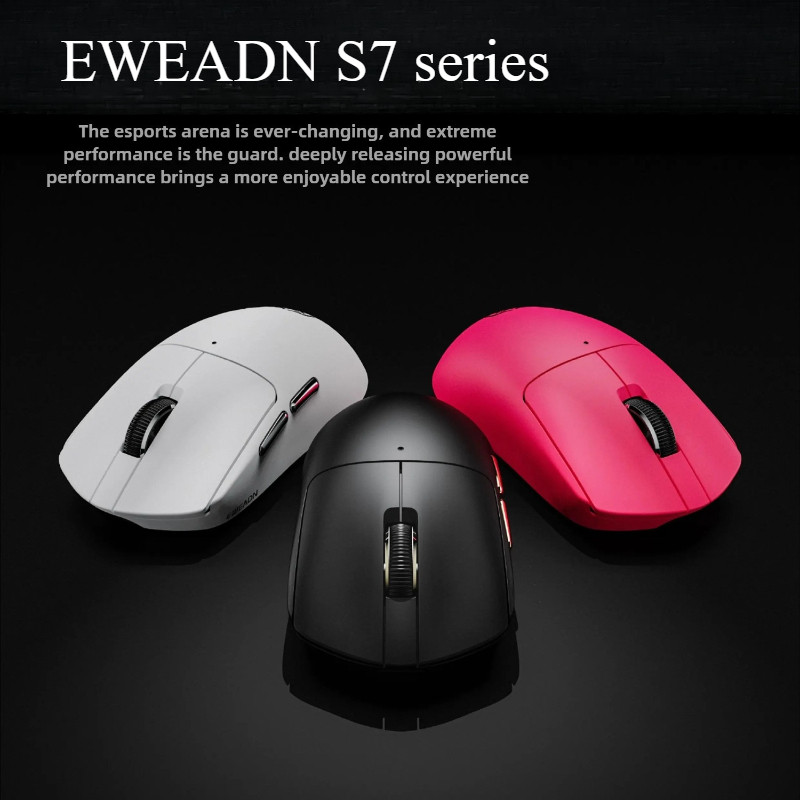 EWEADN S7 Pro Max Ultra Wireless 8K Mouse Three Mode Wired Bluetooth 2.4G Connection 52g Lightweight
