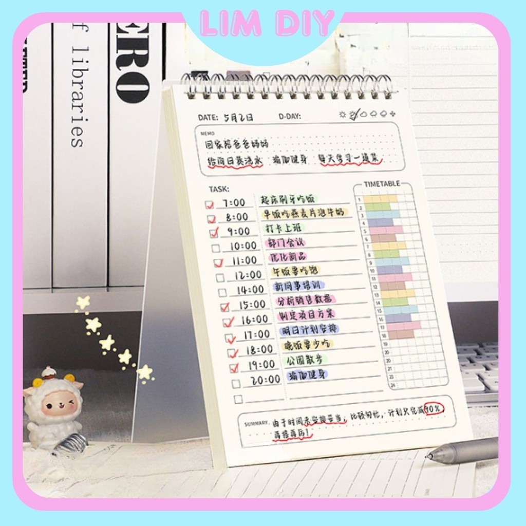 Sổ Lập Kế Hoạch Hằng Ngày – A5 Xoắn Ốc LIM ART